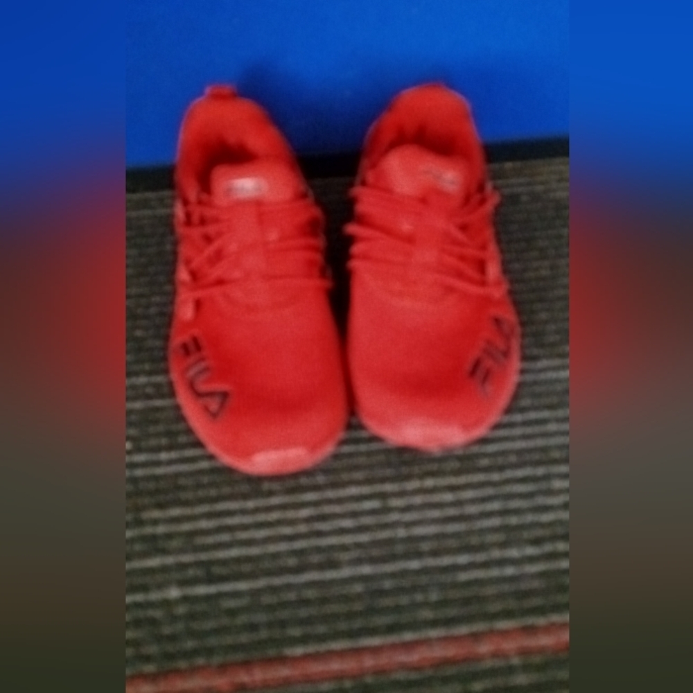 Fila Red Sneakers baby size#8 - Picture 2 of 7